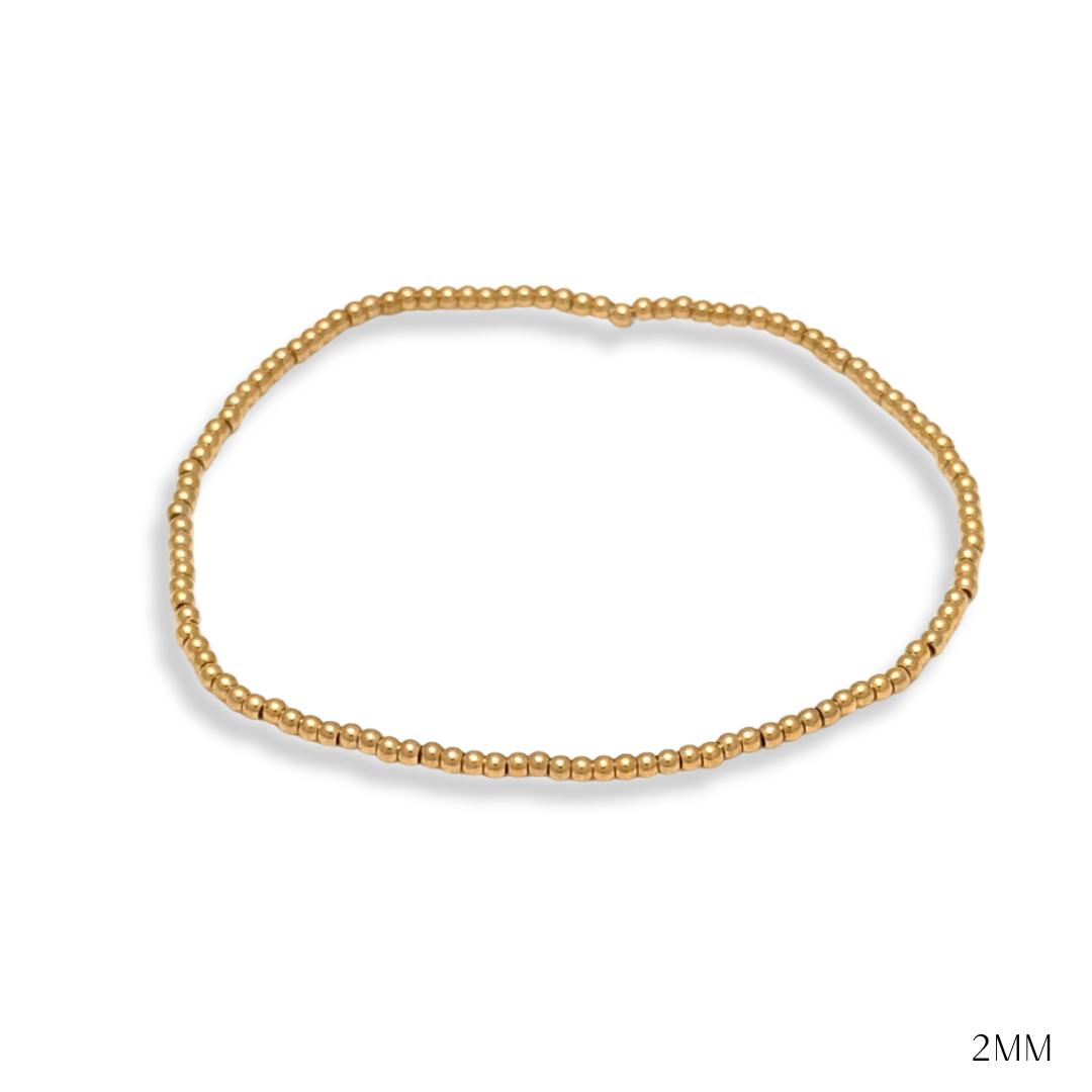 Pearl and Gold Beaded Bracelets Waterproof