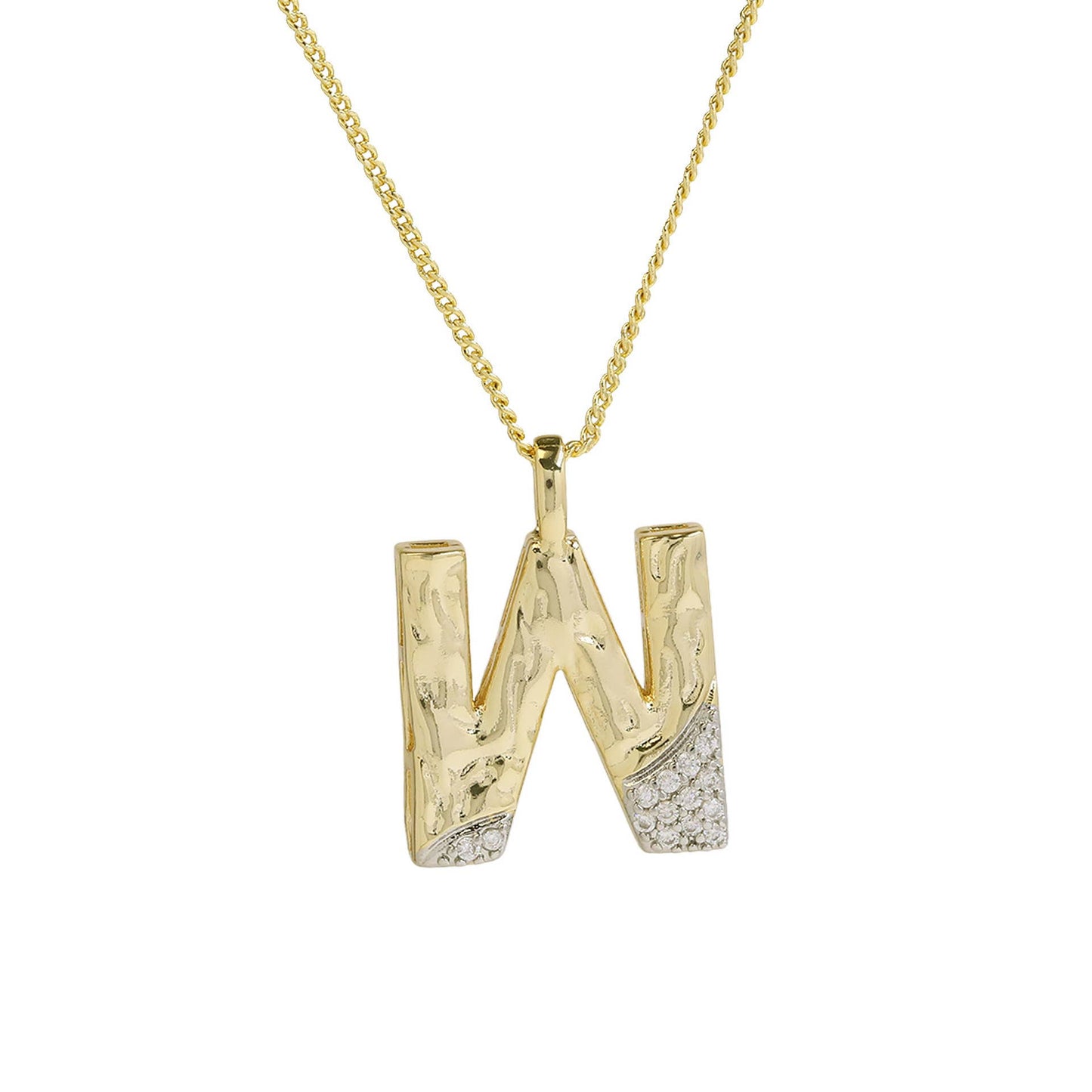 Mixed Metal Initial Necklace