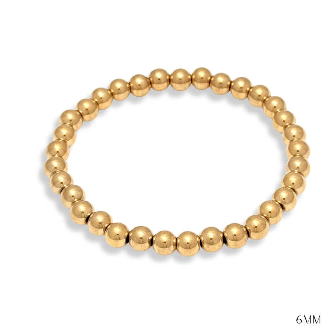 Pearl and Gold Beaded Bracelets Waterproof