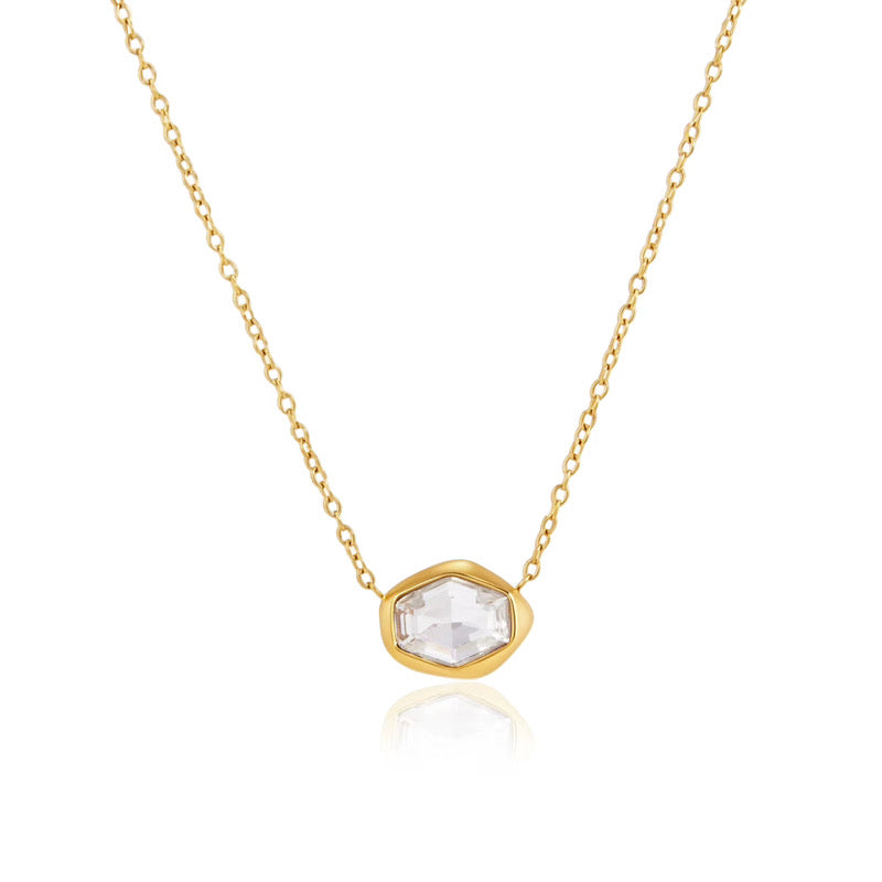 Elara Hexagon Necklace Water Resistant