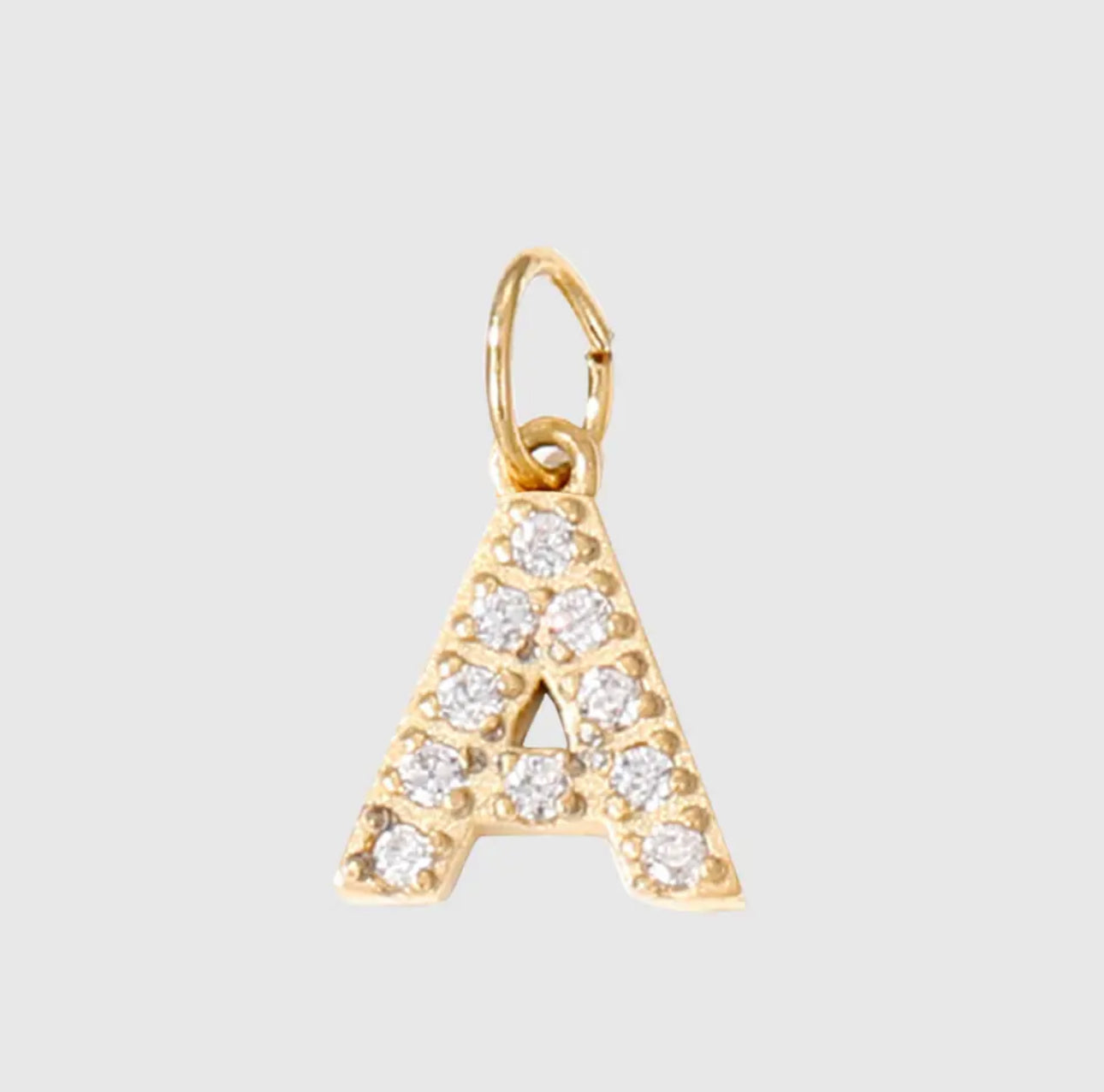 Mini Cz Initial Charms For Charm Necklace & Bracelet