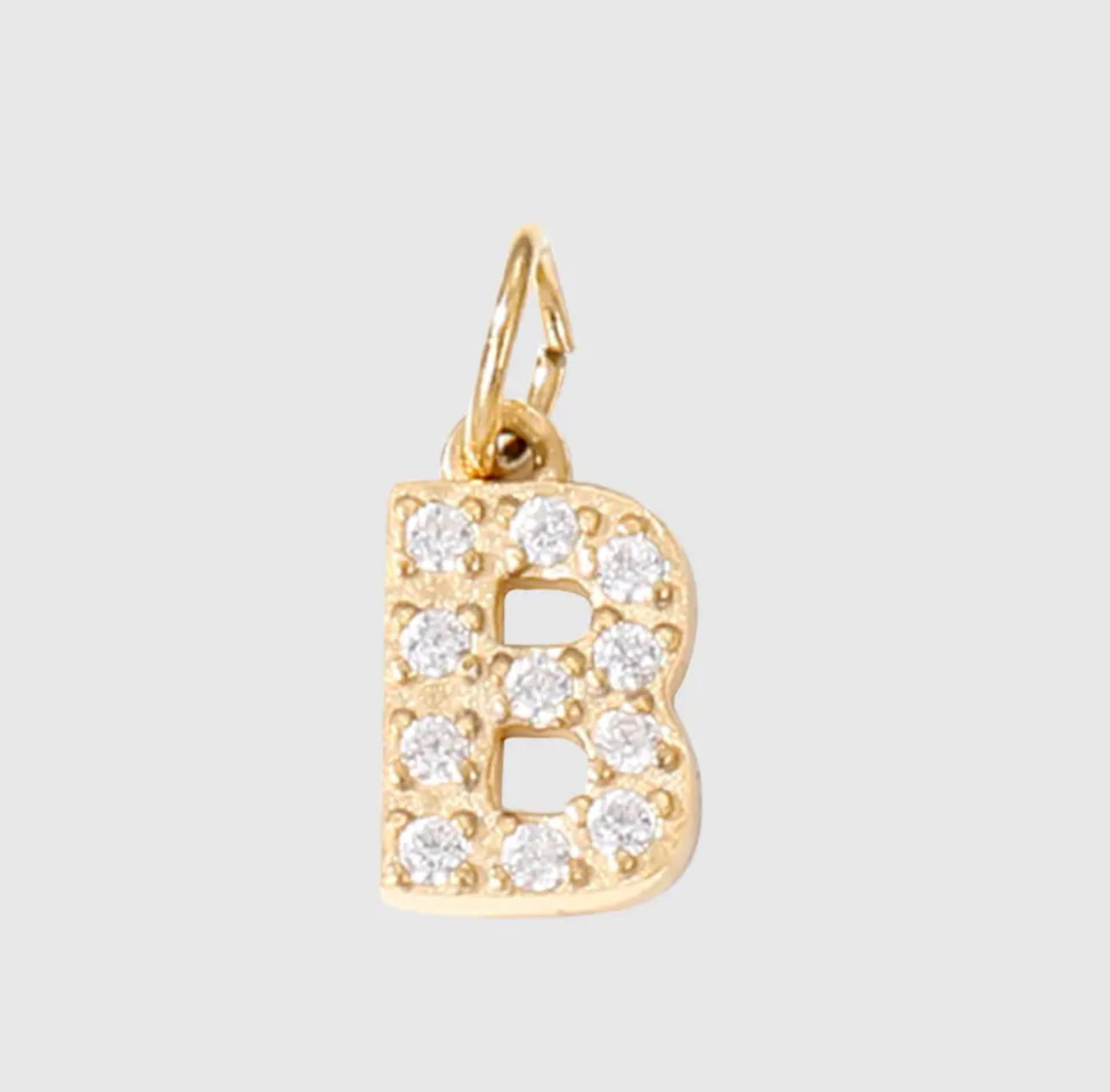 Mini Cz Initial Charms For Charm Necklace & Bracelet