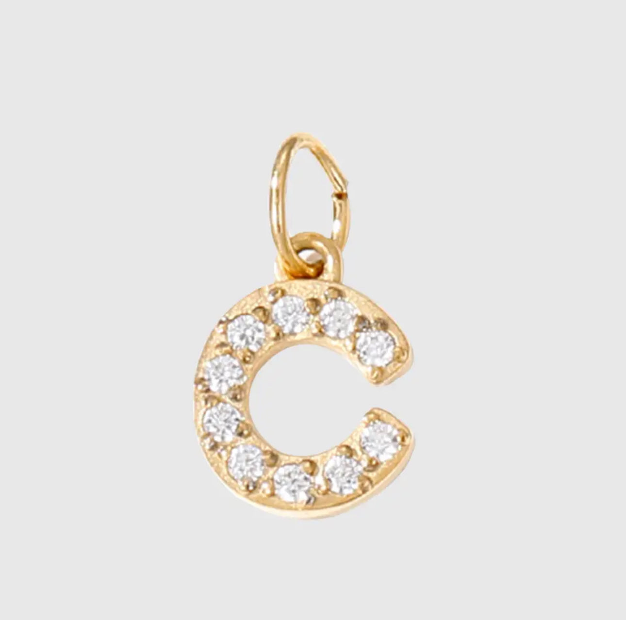 Mini Cz Initial Charms For Charm Necklace & Bracelet