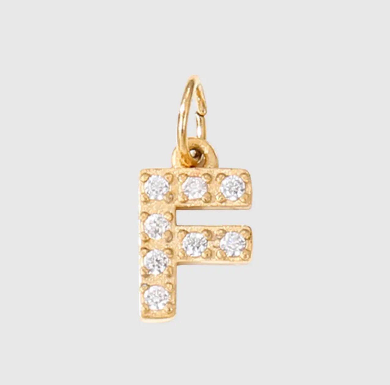Mini Cz Initial Charms For Charm Necklace & Bracelet