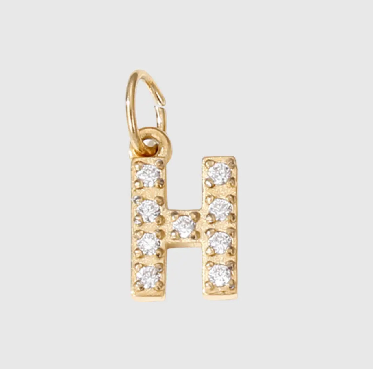 Mini Cz Initial Charms For Charm Necklace & Bracelet