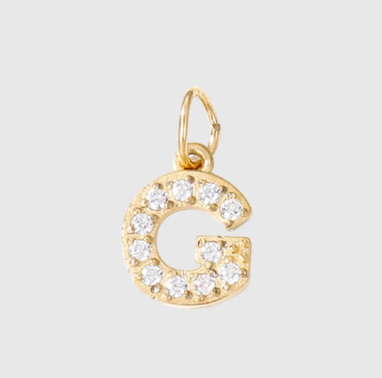 Mini Cz Initial Charms For Charm Necklace & Bracelet