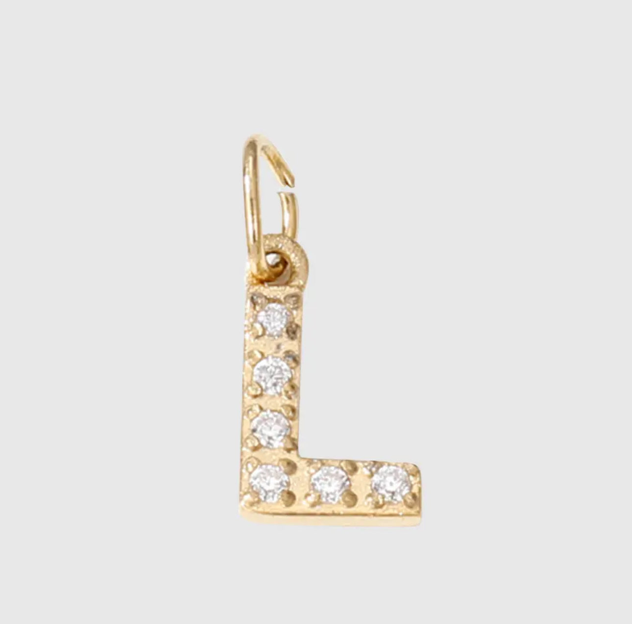 Mini Cz Initial Charms For Charm Necklace & Bracelet