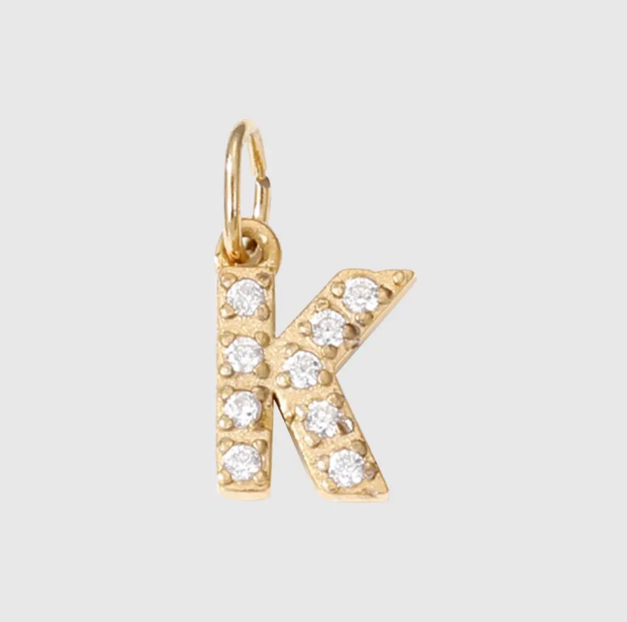 Mini Cz Initial Charms For Charm Necklace & Bracelet