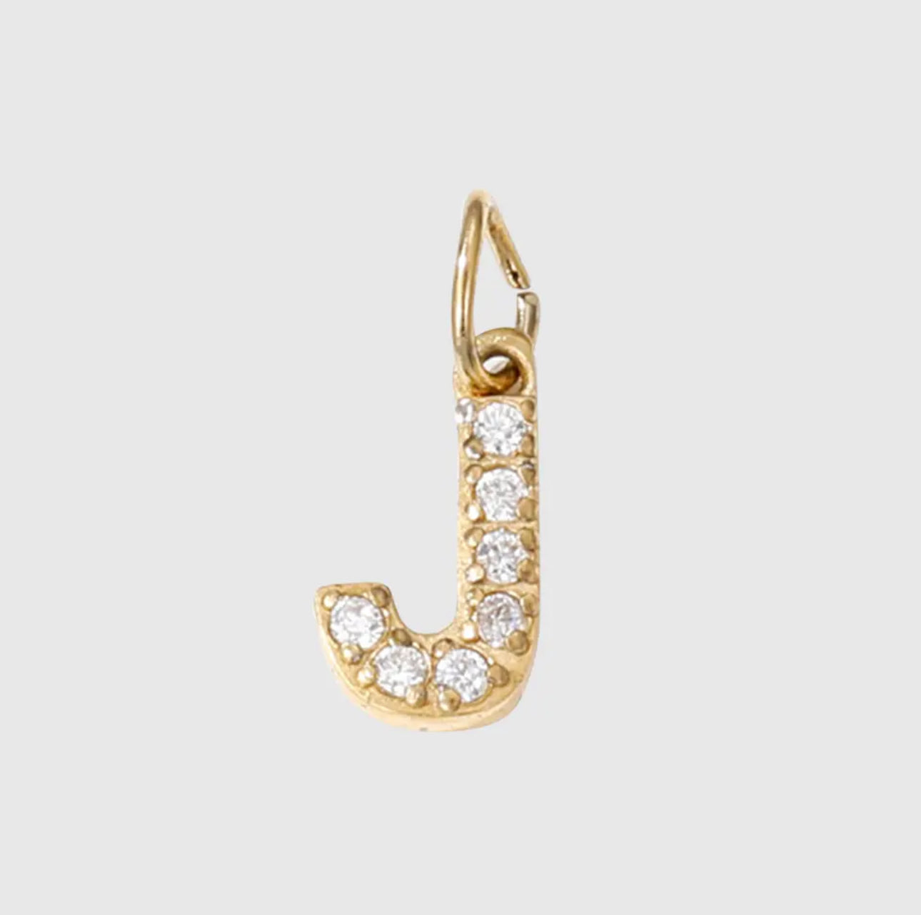Mini Cz Initial Charms For Charm Necklace & Bracelet