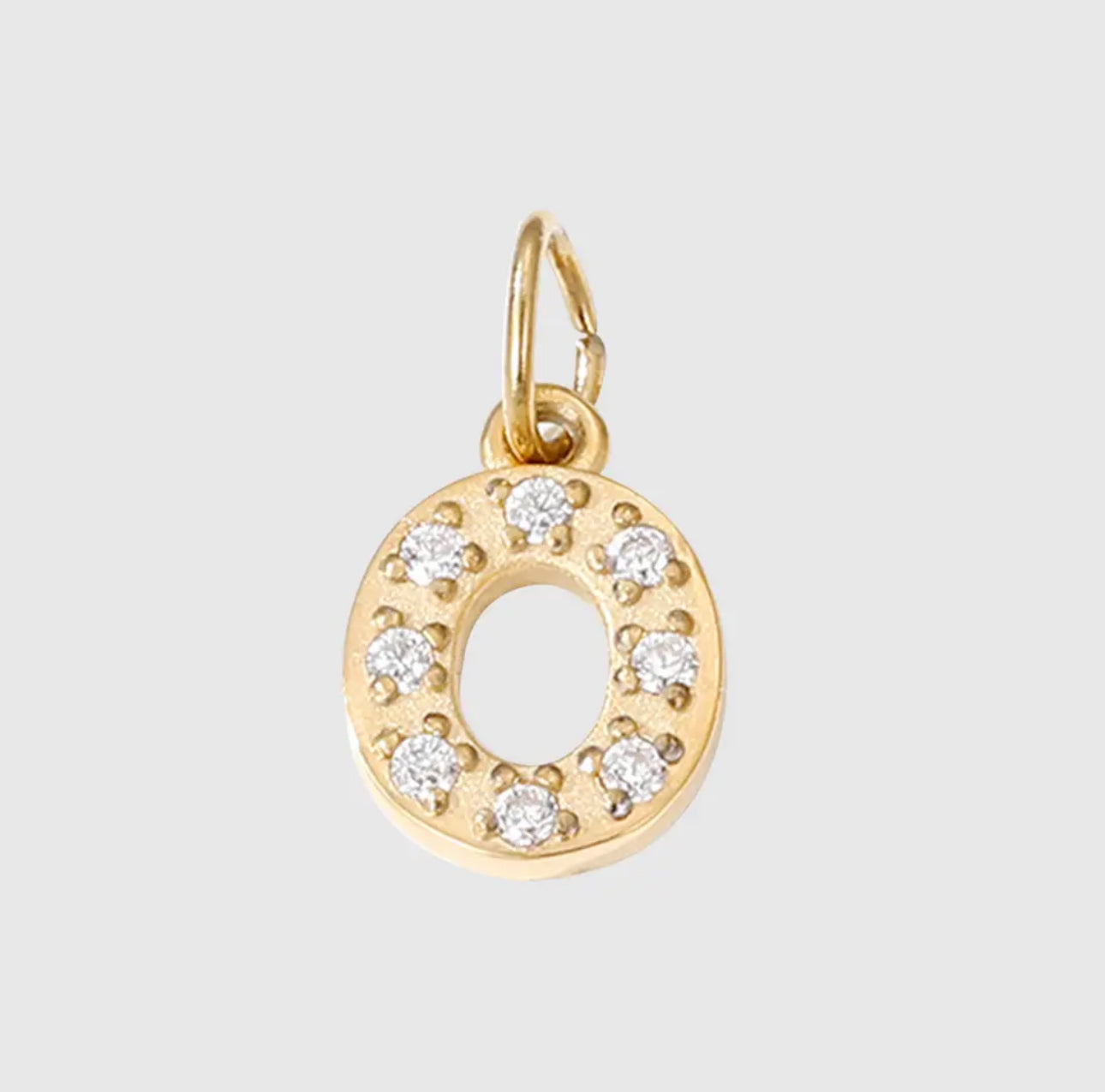 Mini Cz Initial Charms For Charm Necklace & Bracelet