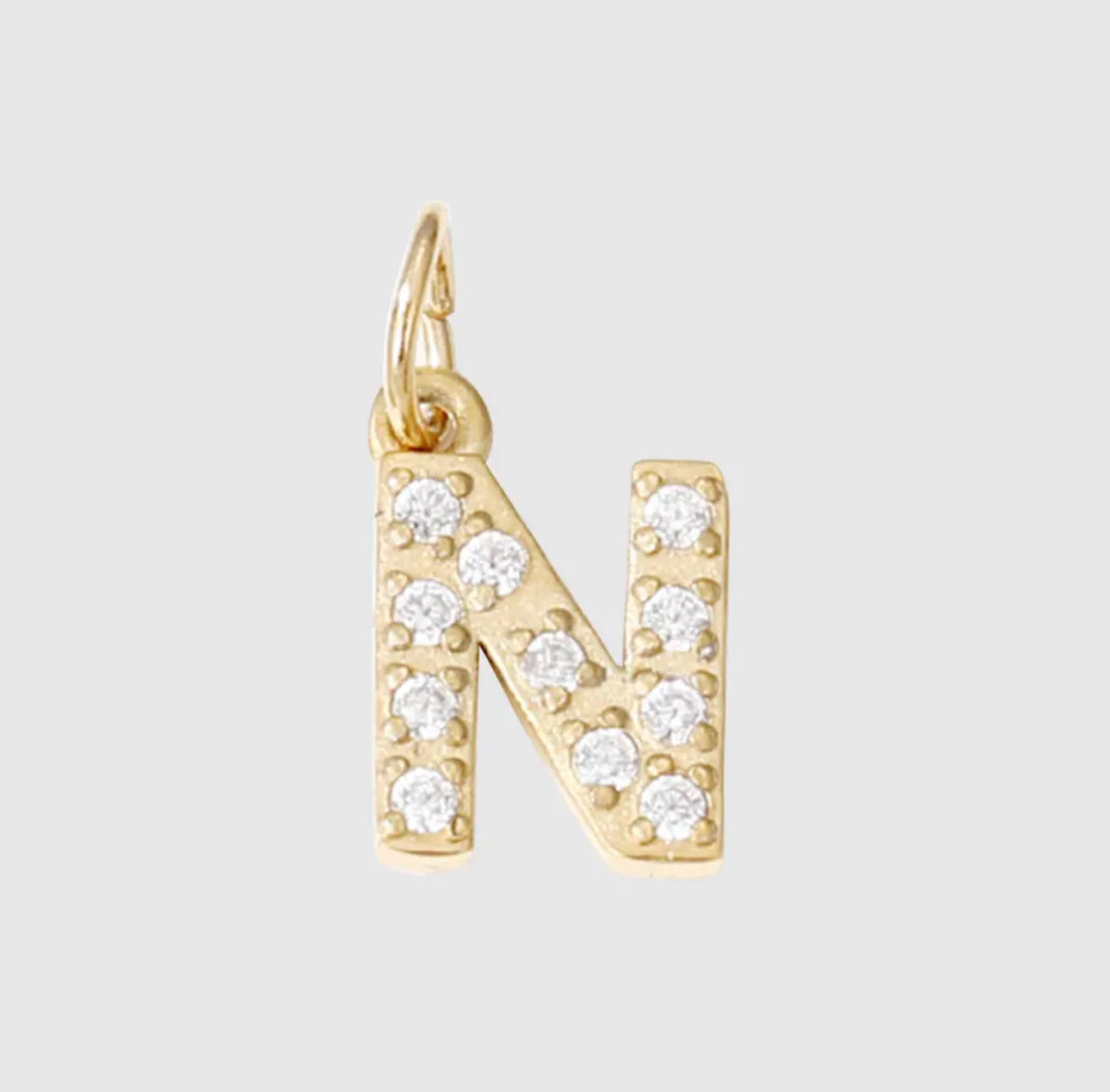 Mini Cz Initial Charms For Charm Necklace & Bracelet