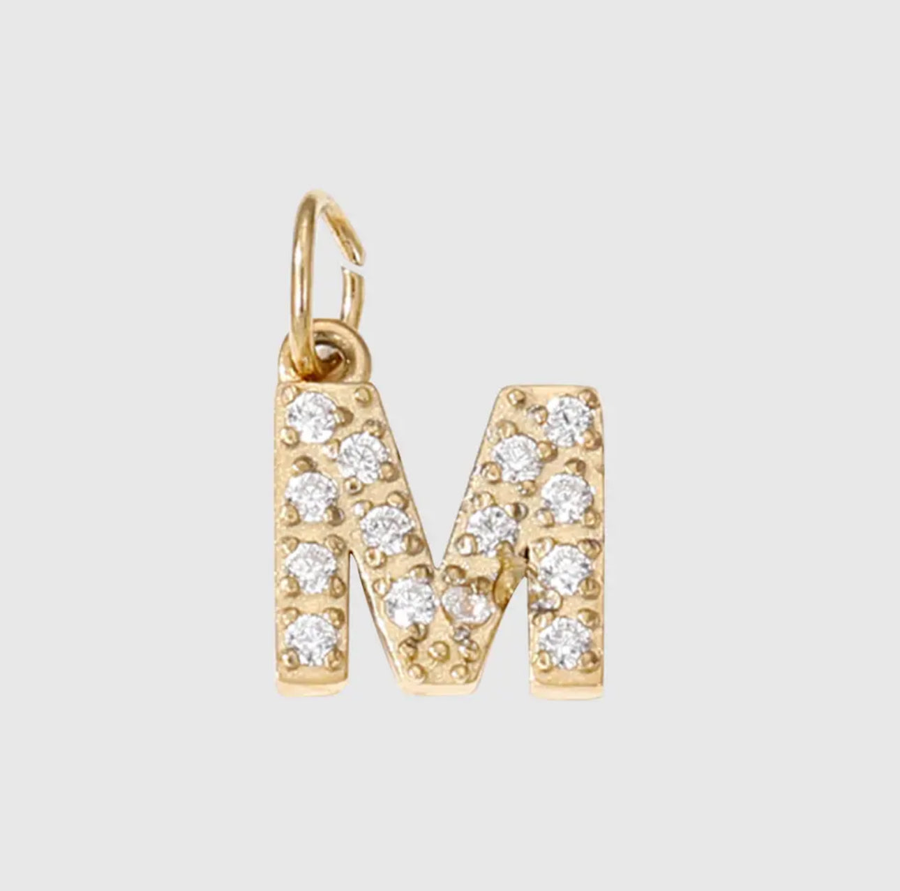 Mini Cz Initial Charms For Charm Necklace & Bracelet