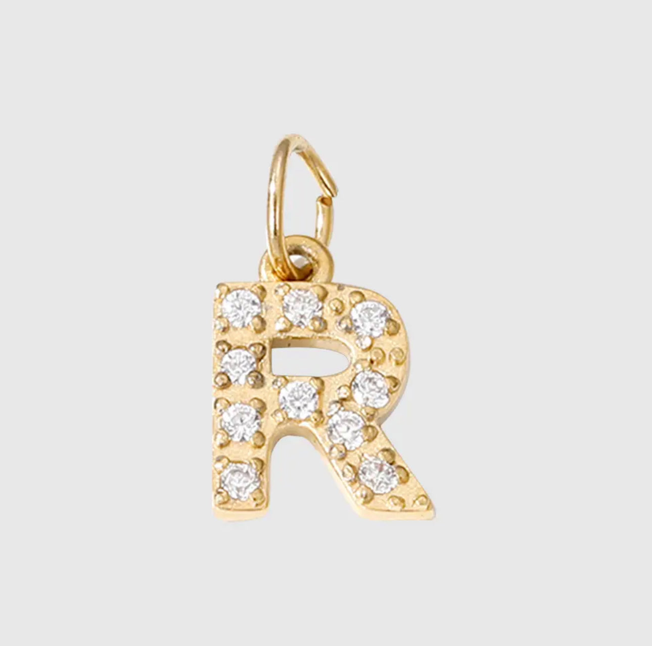 Mini Cz Initial Charms For Charm Necklace & Bracelet