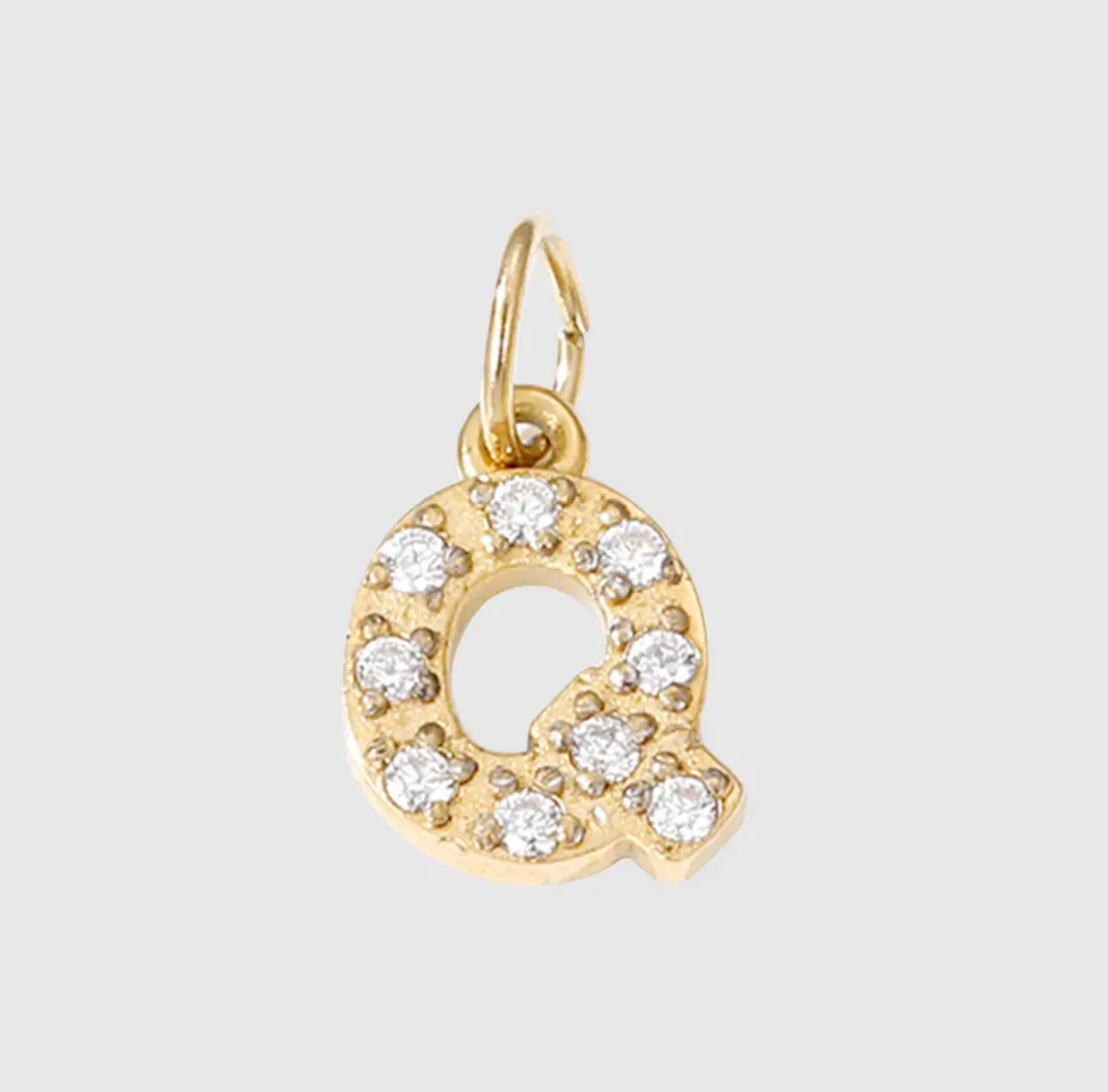 Mini Cz Initial Charms For Charm Necklace & Bracelet