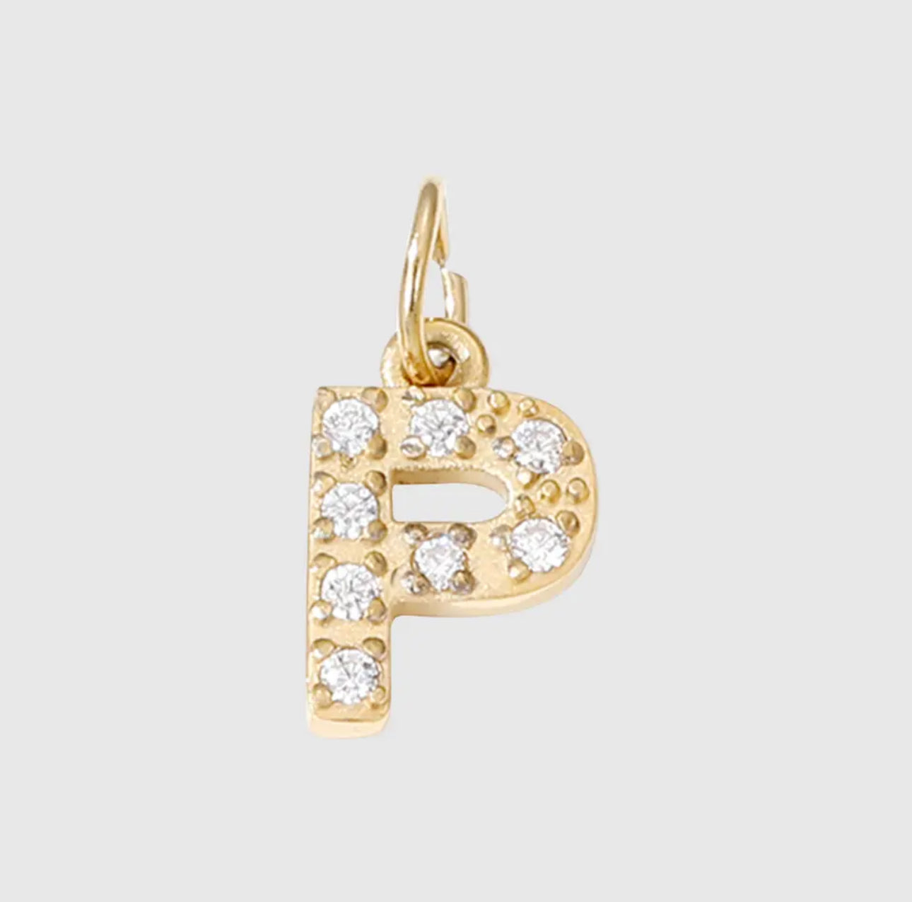 Mini Cz Initial Charms For Charm Necklace & Bracelet