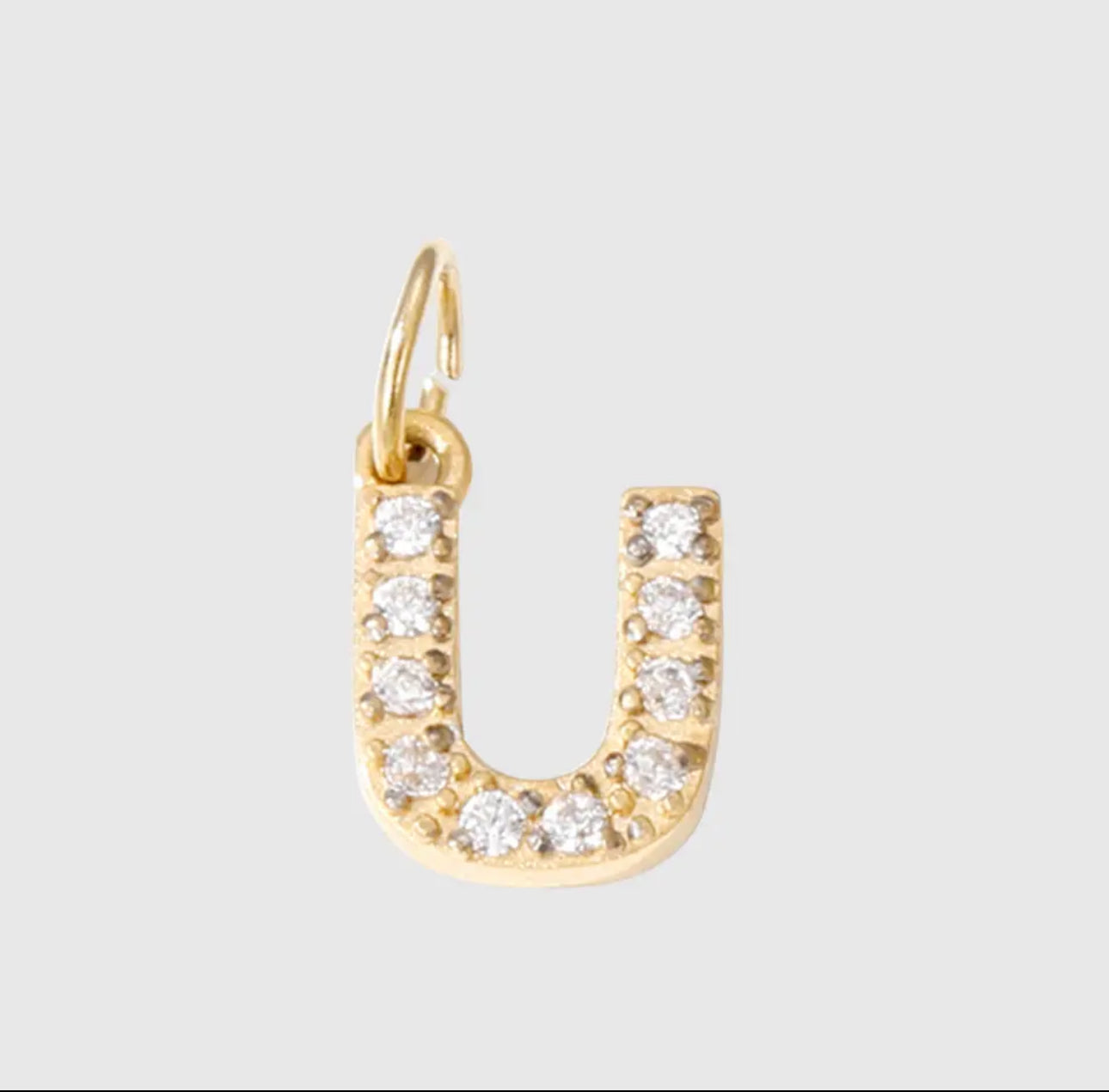 Mini Cz Initial Charms For Charm Necklace & Bracelet