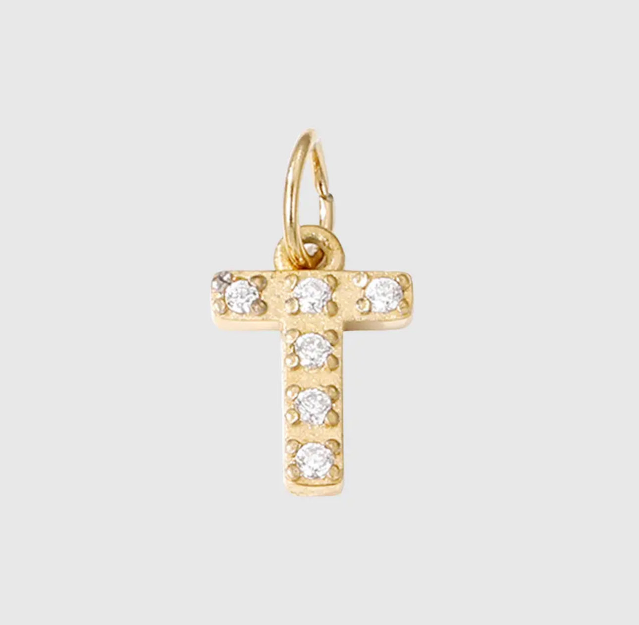 Mini Cz Initial Charms For Charm Necklace & Bracelet