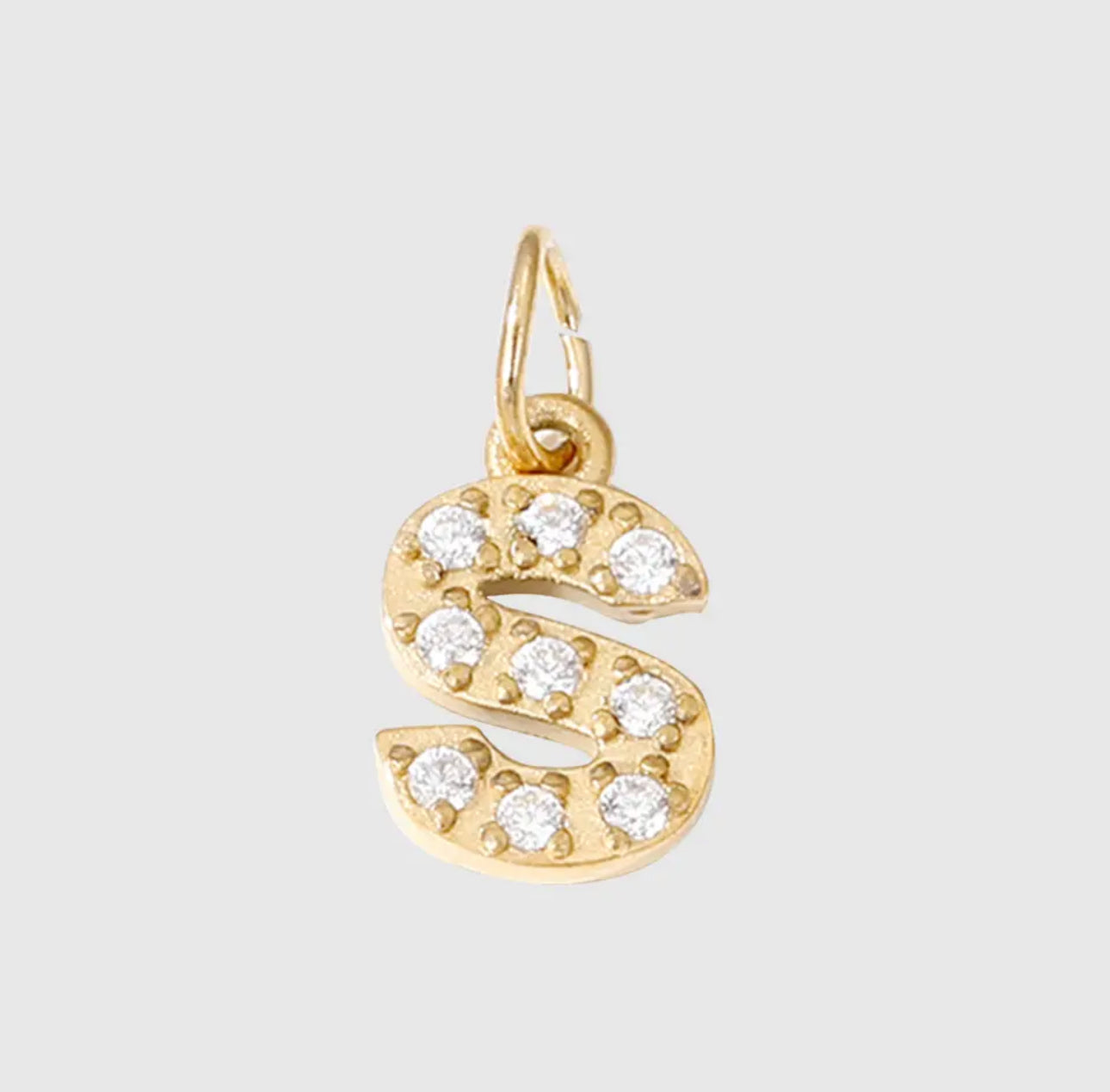 Mini Cz Initial Charms For Charm Necklace & Bracelet