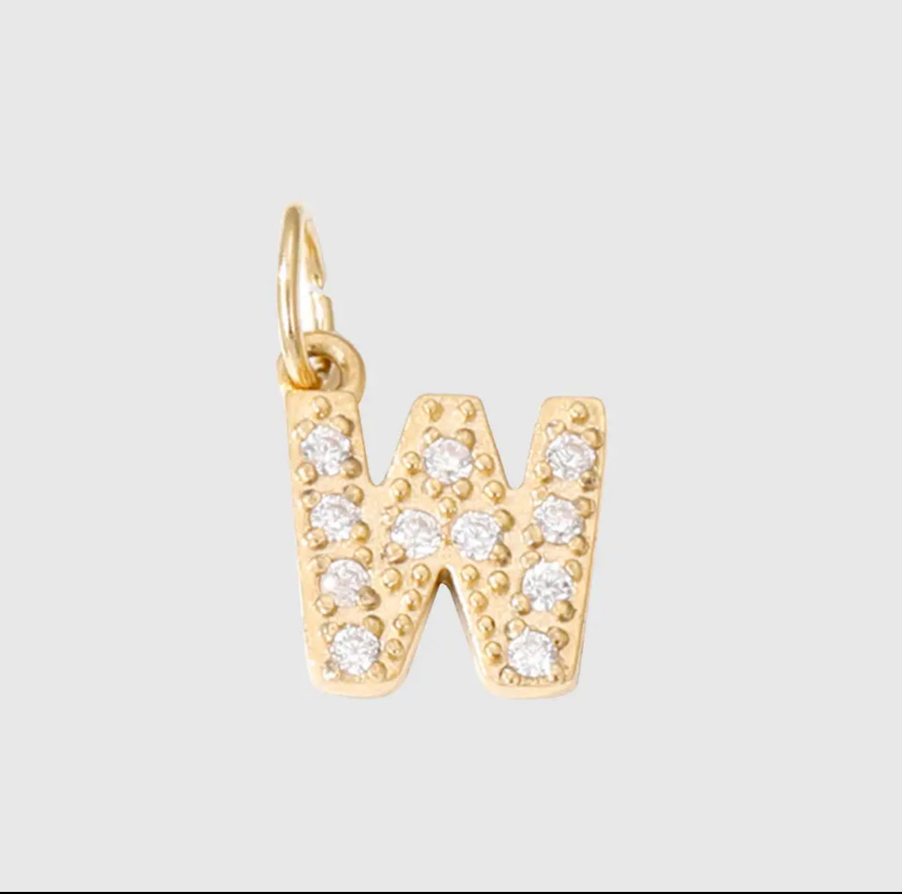 Mini Cz Initial Charms For Charm Necklace & Bracelet
