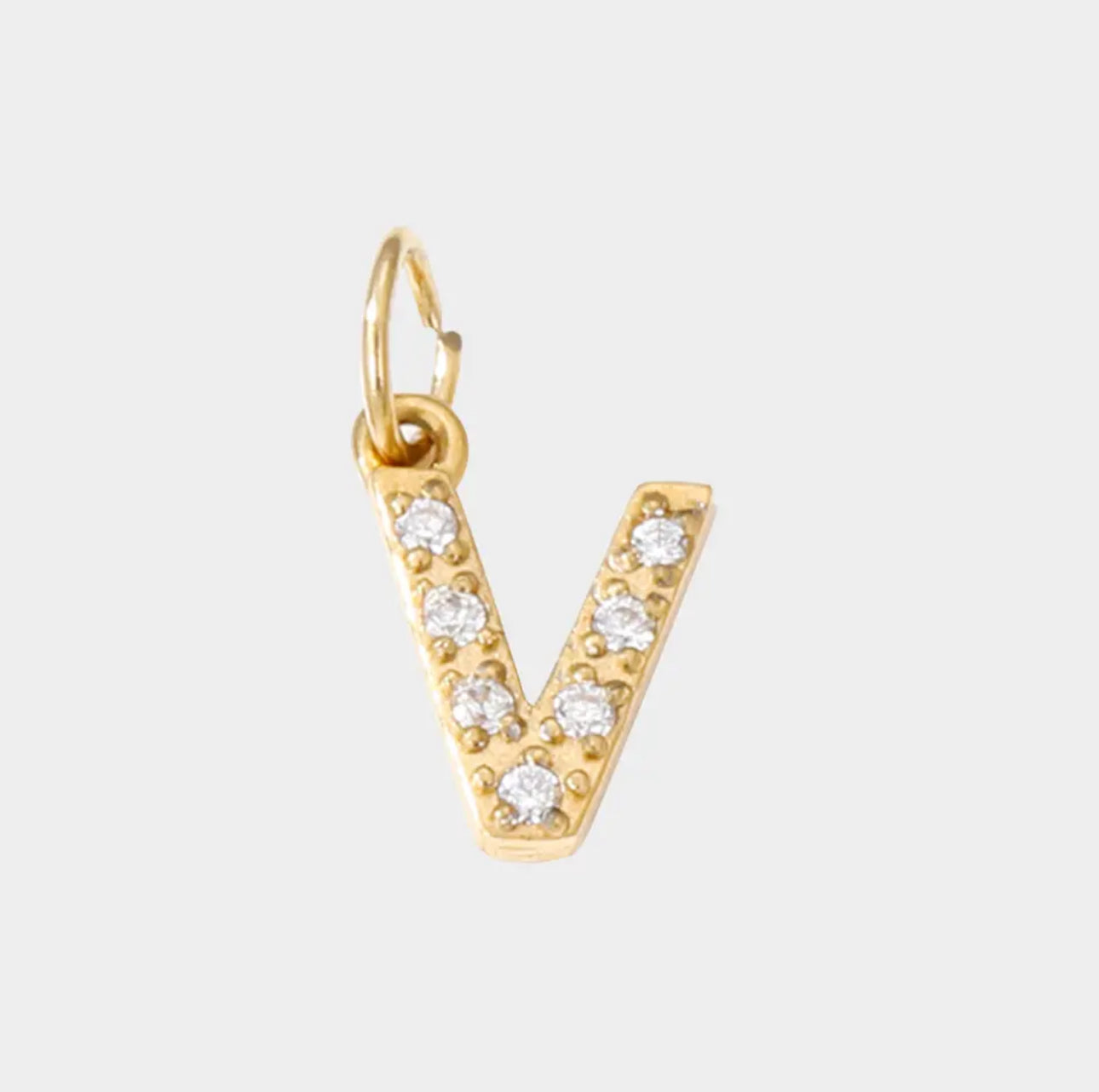 Mini Cz Initial Charms For Charm Necklace & Bracelet