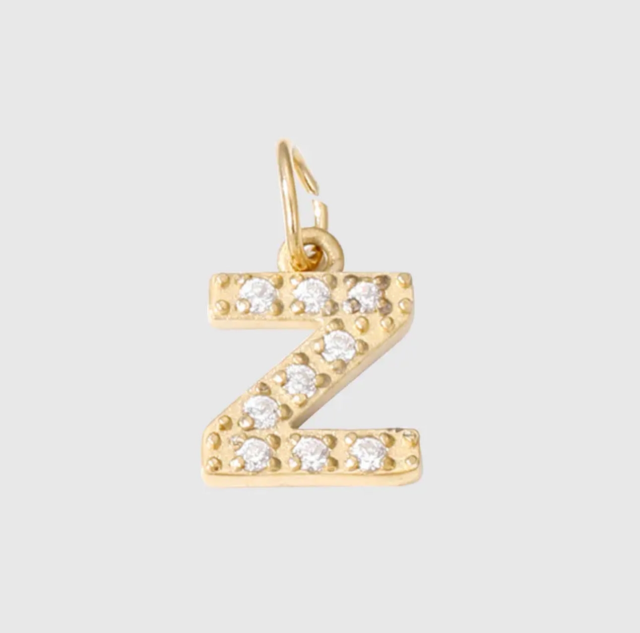Mini Cz Initial Charms For Charm Necklace & Bracelet