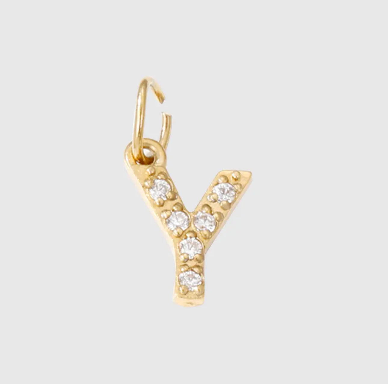 Mini Cz Initial Charms For Charm Necklace & Bracelet