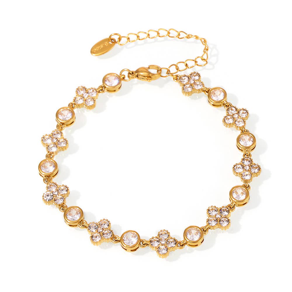 CZ Zircon Rhinestone Bracelets Waterproof - 6 Styles