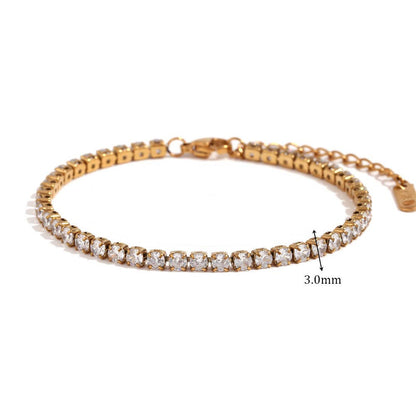 CZ Zircon Rhinestone Bracelets Waterproof - 6 Styles