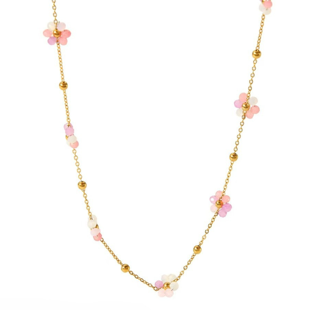 Flower Daisy Spring Summer Necklace and Bracelet Waterproof