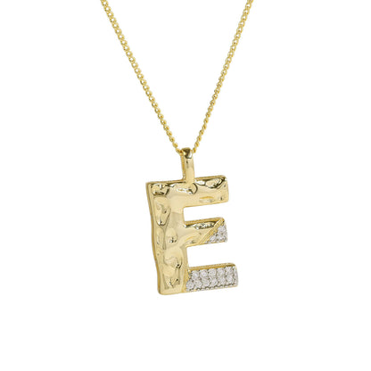 Mixed Metal Initial Necklace