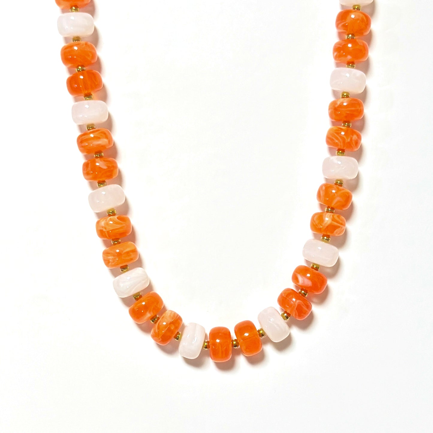Game Day Marble Beaded Statement Necklace Waterproof