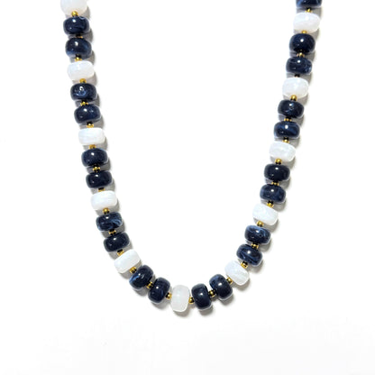 Game Day Marble Beaded Statement Necklace Waterproof