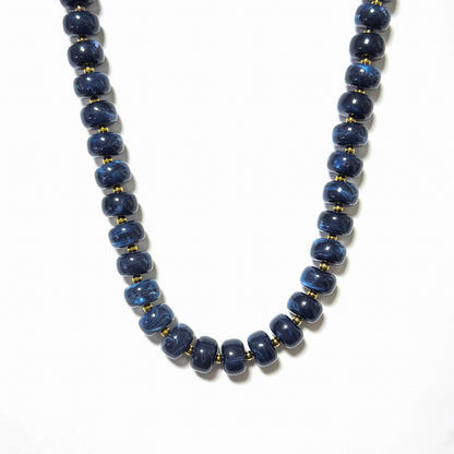Marble Beaded Statement Necklace Waterproof