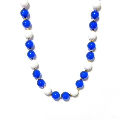 Game Day Marble Beaded Statement Necklace Waterproof