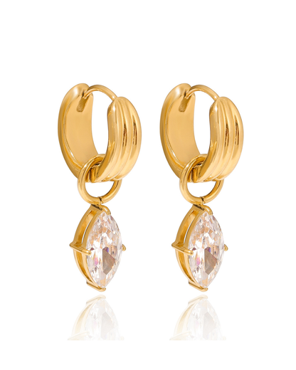 Radiance Marquise Hoops Water Resistant