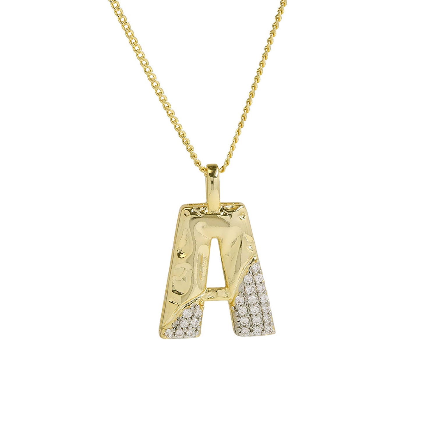 Mixed Metal Initial Necklace