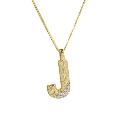 Mixed Metal Initial Necklace