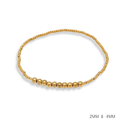 Pearl and Gold Beaded Bracelets Waterproof