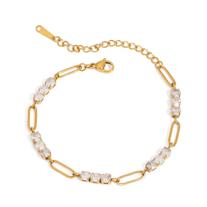 Gold Dainty Layering Bracelets Waterproof