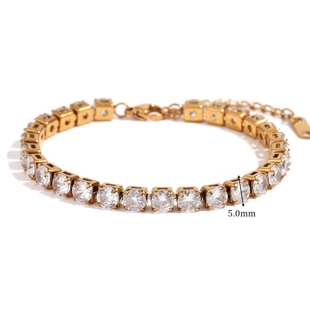 CZ Zircon Rhinestone Bracelets Waterproof - 6 Styles