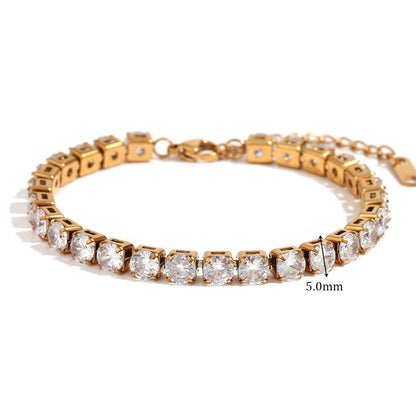 CZ Zircon Rhinestone Bracelets Waterproof - 6 Styles