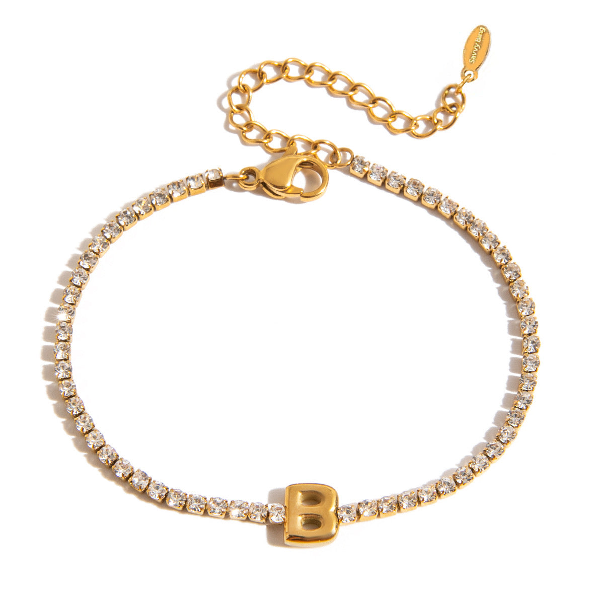 Initial Tennis Bracelet Waterproof