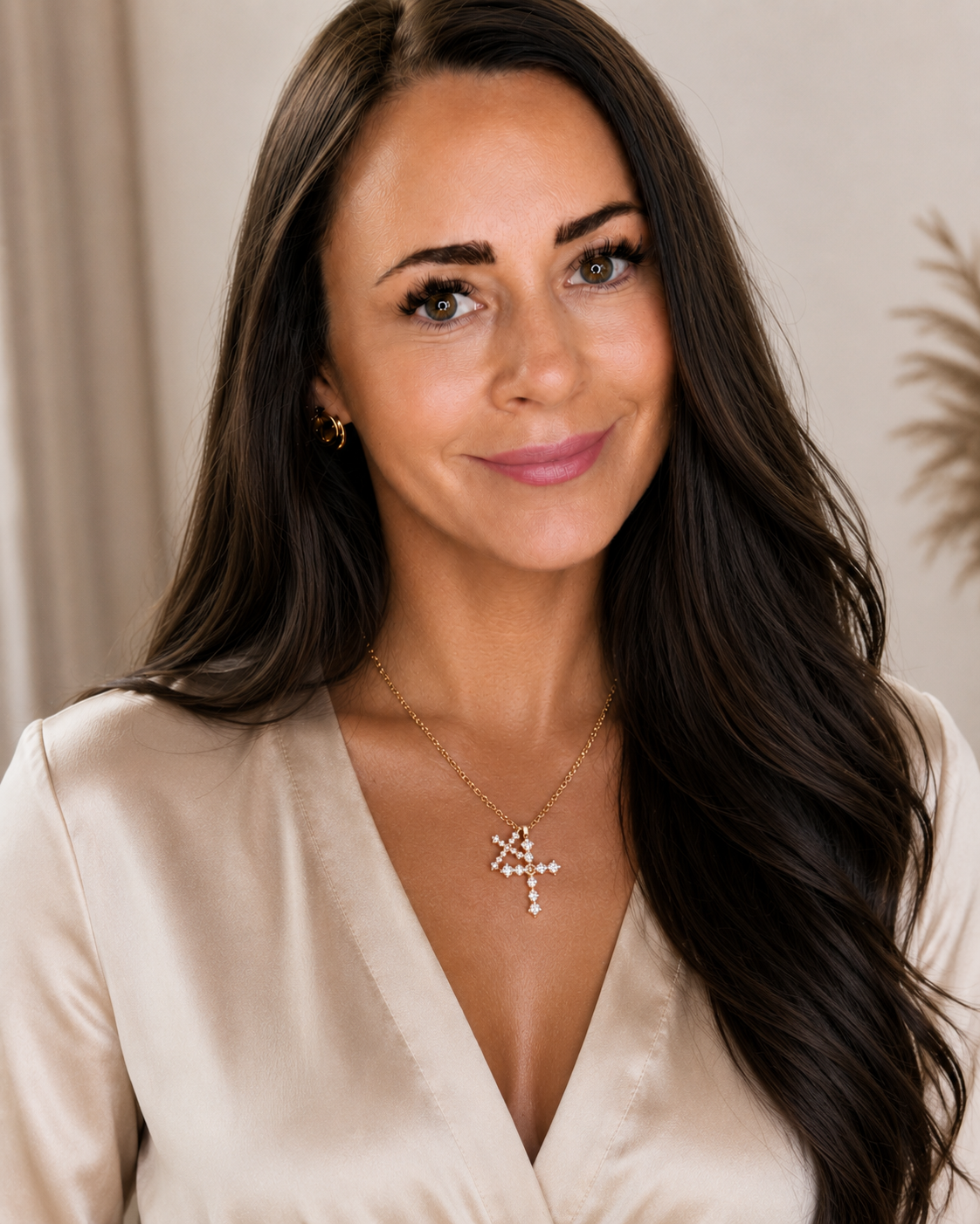 Duo Cross Necklace Water Resistant