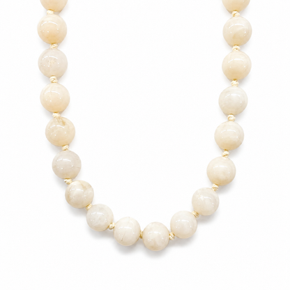Marble Beaded Statement Necklace Waterproof