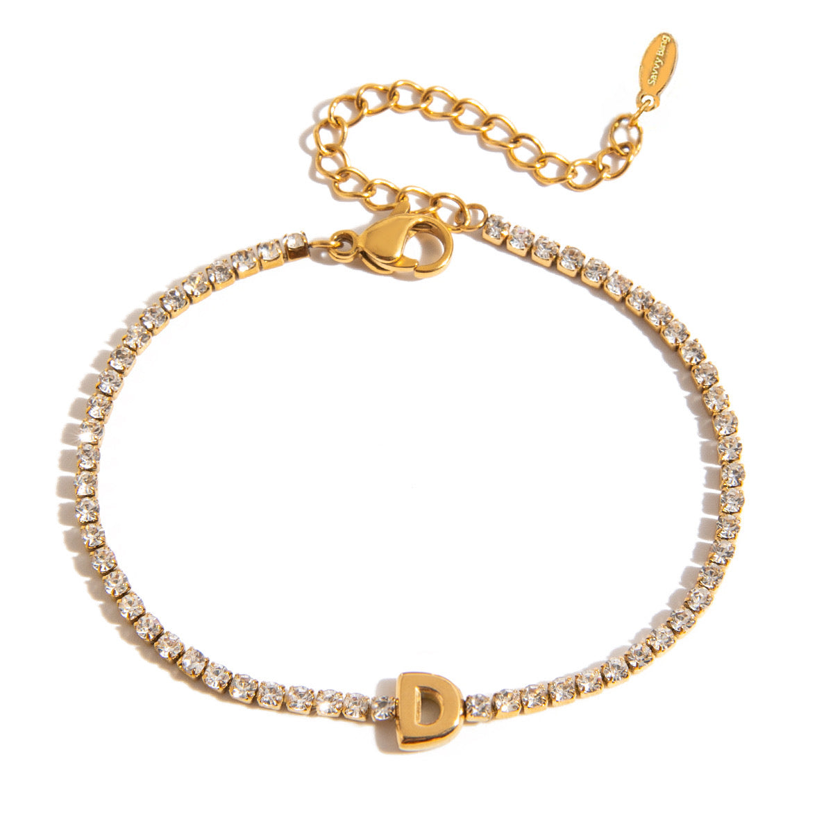 Initial Tennis Bracelet Waterproof