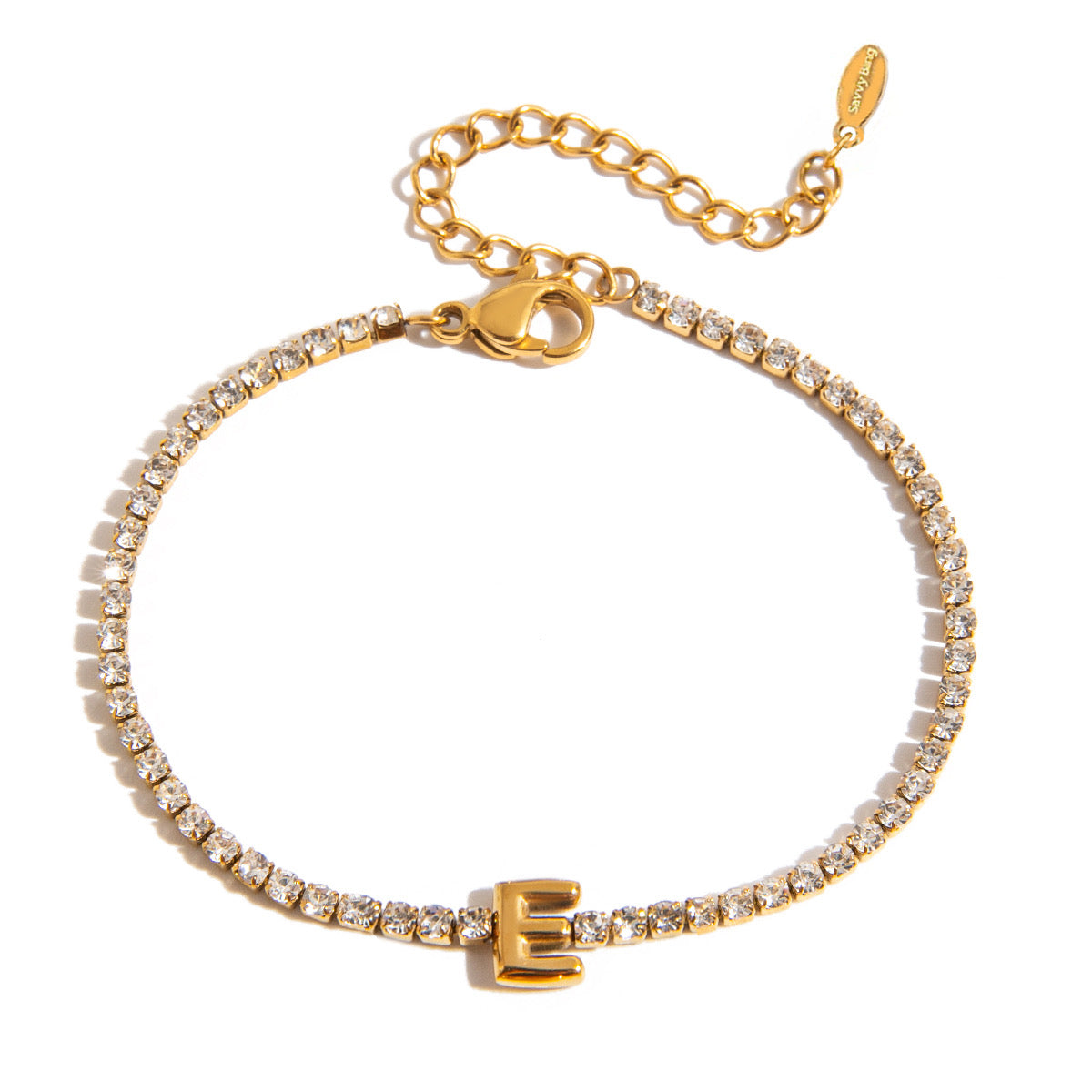 Initial Tennis Bracelet Waterproof