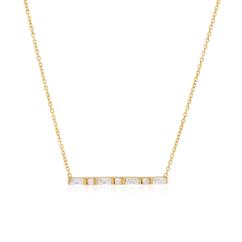 Baguette Bar Necklace Water Resistant