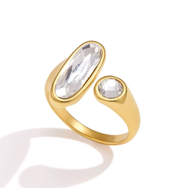 Camille Cz Adjustable Ring Water Resistant