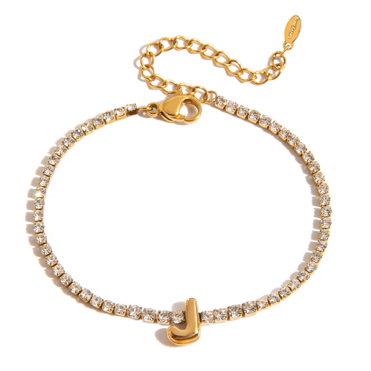 Initial Tennis Bracelet Waterproof
