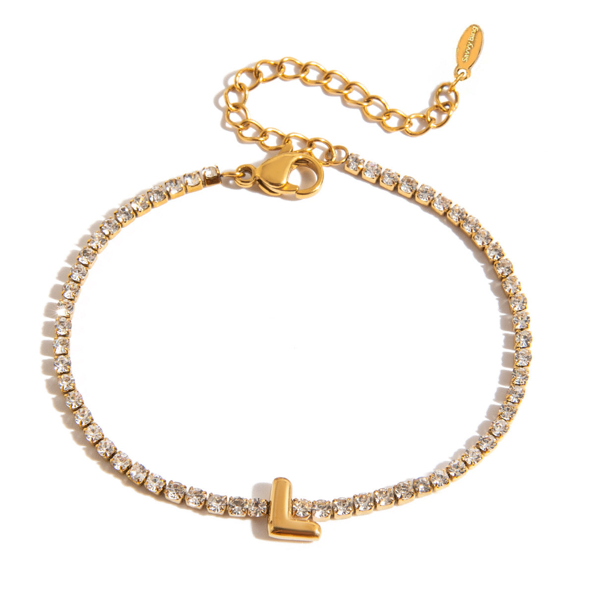 Initial Tennis Bracelet Waterproof